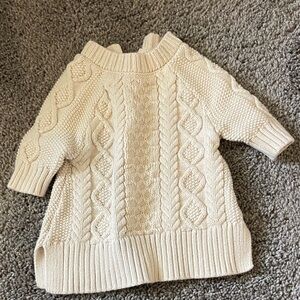 GAP Cream Cable Knit Turtleneck Sweater